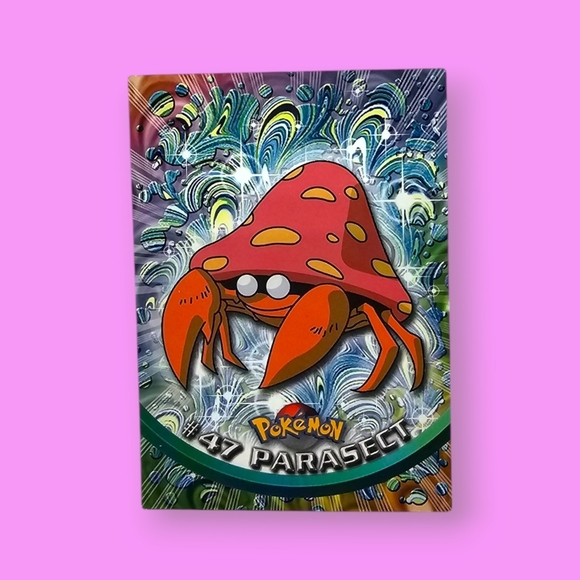 Pokemon 1999 TOPPS Parasect #47 Blue Logo TV Animation Edition Card - Picture 1 of 4